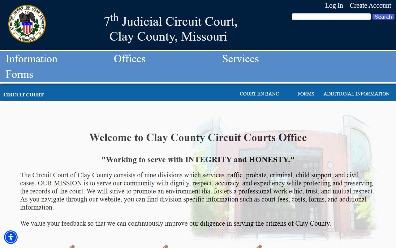Clay County Court records search portal for the Seventh Judicial Circuit